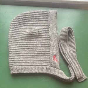 Gray Knit Damson Madder Bonnet